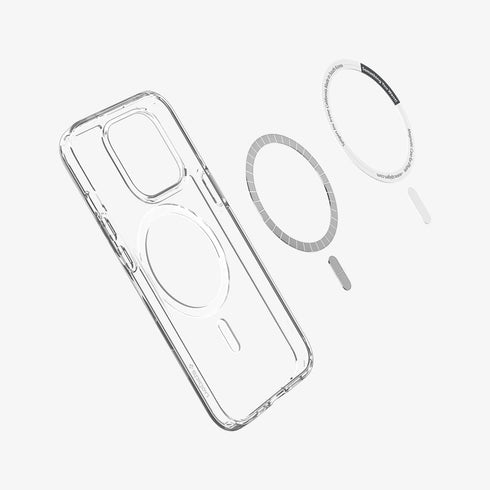 ACS03210 - iPhone 13 Pro Max Case Ultra Hybrid Mag Safe Compatible in white showing the back